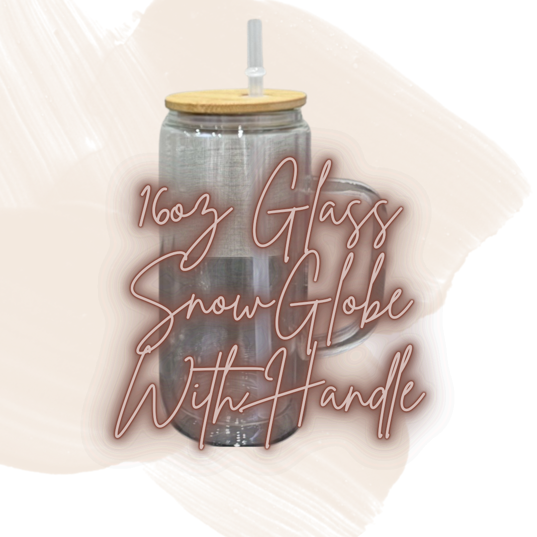 15oz Glass SnowGlobe with Handle